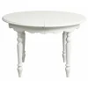 INTERIOR'S - Table ronde extensible 4 pieds mdf blanc - harmonie interior's