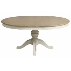 INTERIOR'S - Table ronde extensible pour 6 à 10 pers bois blanc - manoir interior's