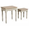 INTERIOR'S - Tables gigognes (set de 2) mdf blanc - romance interior's