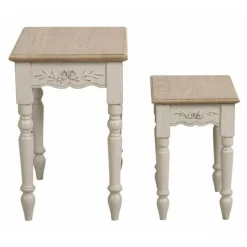 INTERIOR'S - Tables gigognes (set de 2) mdf blanc - romance interior's