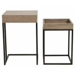 INTERIOR'S - Tables gigognes bois marron - demeure interior's