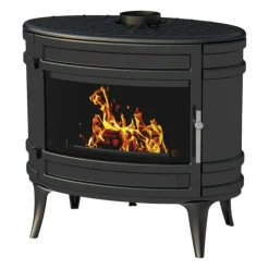 INVICTA - Poele a bois en fonte invicta mandor - puissance optimale: 12 kw - max: 18kw - bûches 33 cm max - fabriqué en france - ecodesg