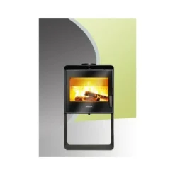 INVICTA - Poele a bois en acier invicta borée - puissance optimale: 7,5 kw - max: 10 kw - bûches 40 cm max, ecodesign - noir