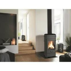 INVICTA - Poele a bois invicta remilly - puissance optimale: 7 kw - max: 10,5 kw - bûches 33 cm max - fonte - fabriqué en france - ecode