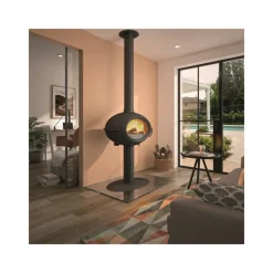 INVICTA - Poêle à bois fonte brio sur pied raccordable invicta - p648114