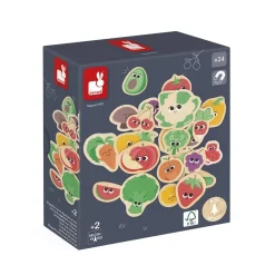JANOD - Magnets fruits et légumes 24 pièces