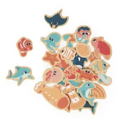 JANOD - Magnets monde marin 24 pièces