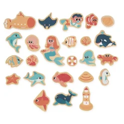 JANOD - Magnets monde marin 24 pièces