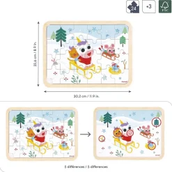 JANOD - Puzzle en bois a la montagne 24 pièces