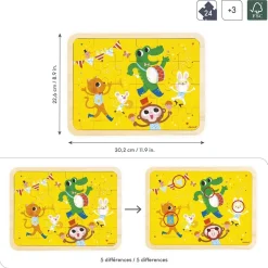 JANOD - Puzzle en bois c'est la fête 24 pièces