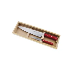 Jean dubost coffret 2 couteaux de cuisine rouge - c000a5p0p69048