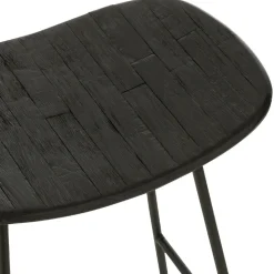 JLINE - Jline - tabouret rectangulaire en teck recyclé