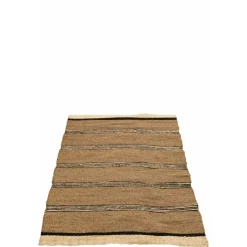 J-LINE - Tapis tressé en feuille de palme marron 215x151x1 cm