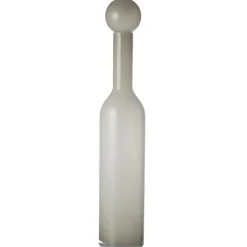 J-LINE - Vase bouteille en verre blanc 14x14x75 cm