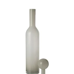 J-LINE - Vase bouteille en verre blanc 14x14x75 cm