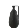 J-LINE - Vase en aluminium noir 16.5x16x35 cm