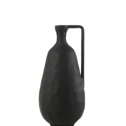 J-LINE - Vase en aluminium noir 16.5x16x35 cm