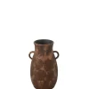 J-LINE - Vase en céramique marron 24x24x40 cm