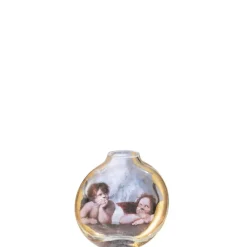 J-LINE - Vase en céramique multicolore 14.5x4x15 cm "les chartistes inspired by the two cherubs small"