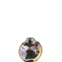 J-LINE - Vase en céramique multicolore 14.5x4x15 cm "les chartistes inspired by divan japonais small"