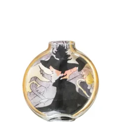 J-LINE - Vase en céramique multicolore 24.5x5x25 cm "les chartistes inspired by divan japonais large"