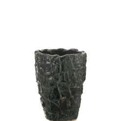J-LINE - Vase en céramique vert 21.5x21.5x28 cm