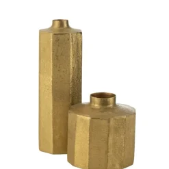 J-LINE - Vase en métal doré 30x30x55 cm