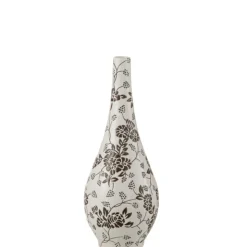 J-LINE - Vase en porcelaine multicouleur 16x16x43 cm