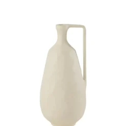 J-LINE - Vase en verre blanc 16.5x16x35 cm