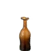 J-LINE - Vase en verre marron 9.5x9.5x27 cm