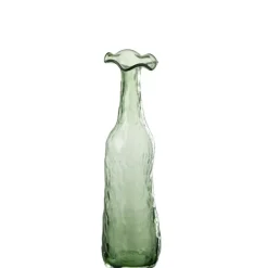 J-LINE - Vase en verre vert 9.5x9.5x33 cm