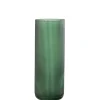 J-LINE - Vase en verre vert 10.5x10.5x28 cm