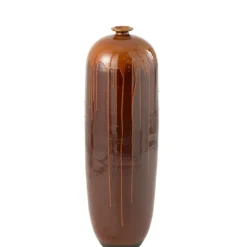 J-LINE - Vase haut en céramique marron 28x28x95 cm