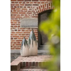 J-LINE - Vase haut peint en céramique 22x22x51 cm