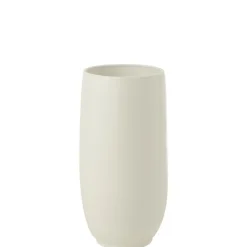 J-LINE - Vase long en céramique blanc 31x31x71 cm