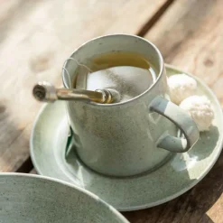 JOLIPA - Ensemble tasse et sous-tasse eclaboussures céramique 15x8x8cm