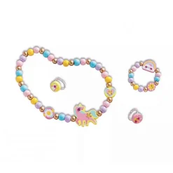 JURATOYS-JANOD - Atelier créatif : 4 bijoux en bois à créer - thème arc-en-ciel et licornes