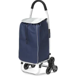 Kitchen chef poussette de marché 6 roues 46l bleu/gris - easypouss trio