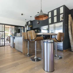 KITCHEN MOVE - Poubelle automatique artic argent acier inoxydable 50 l