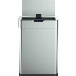 KITCHEN MOVE - Poubelle de cuisine automatique daytona argent acier inoxydable 60l