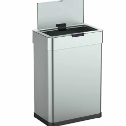 KITCHEN MOVE - Poubelle de cuisine automatique daytona argent acier inoxydable 60l