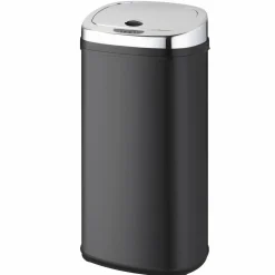 KITCHEN MOVE - Poubelle de cuisine automatique largo noir acier inoxydable 42 l