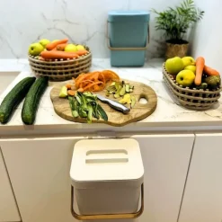 KITCHEN MOVE - Poubelle de table boden blanc plastique recyclé 24.5cm