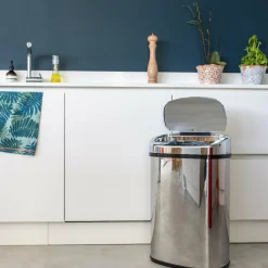 KITCHEN MOVE - Poubelle de cuisine automatique majestic argent acier inoxydable 58 l