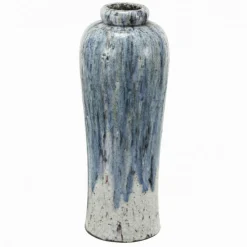 LA GRANDE PRAIRIE - Vase en terre cuite émaillée 21x21x57cm