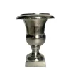 LA GRANDE PRAIRIE - Vase médicis aluminium argenté 18x18x24cm