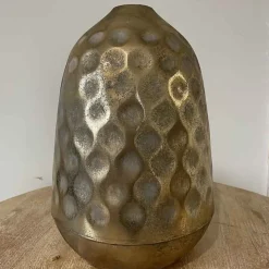 LA GRANDE PRAIRIE - Vase épuré doré acier 55x55x45cm