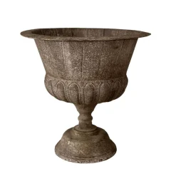 LA GRANDE PRAIRIE - Vase vintage fer marron 59x59x57cm