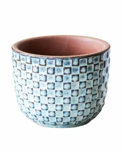 LA GREEN TOUCH - Mini cache pot - relief bleu