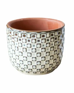 LA GREEN TOUCH - Mini cache pot - relief blanc